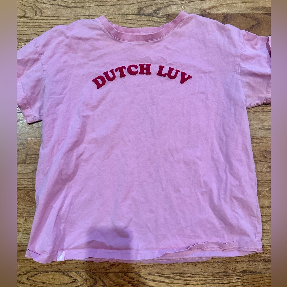 Dutch Bros Coffee DUTCH LUV Pink T-Shirt DB 1992 MEDIUM
